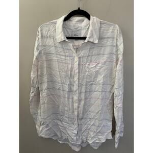 Women’s Rails Rocsi Rainbow Stripe Button-Up Shirt SZ M